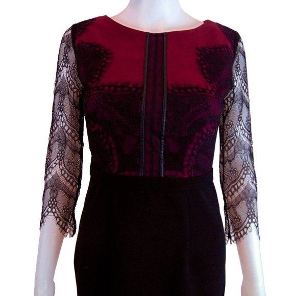 Burgundy and Black Lace Dress Size S - NEW!!! - Picture 4 of 4
